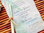 Wedding invitation with tropical design and bamboo elements